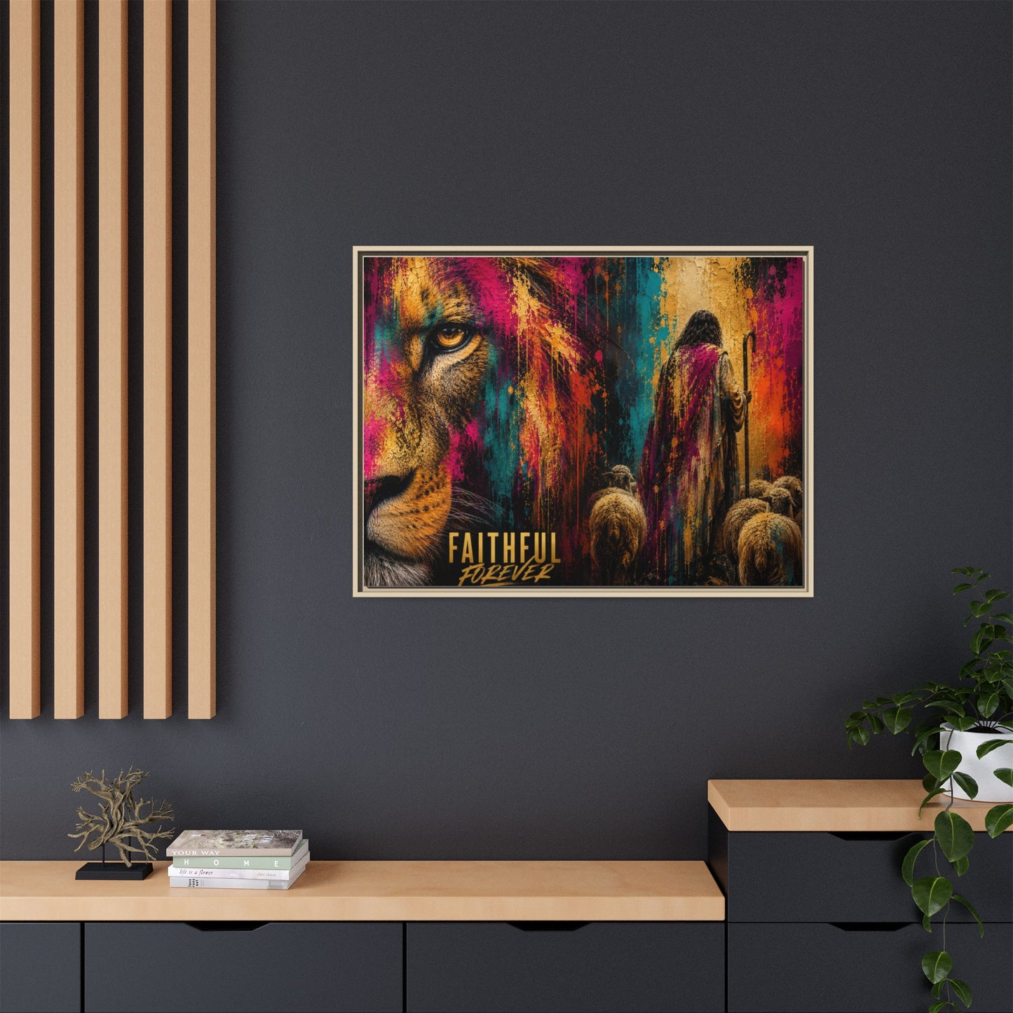 Faithful Forever Wall Art – 40x30 Framed Matte Canvas Portrait