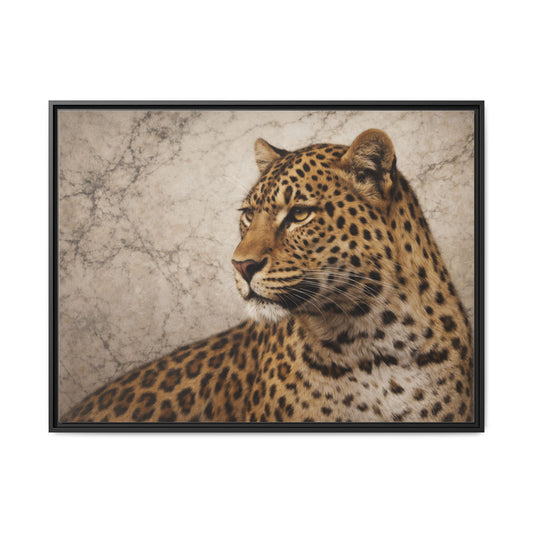 40x30 framed matte canvas featuring majestic tiger wall art portrait with warm amber tones and luxury wildlife style2
