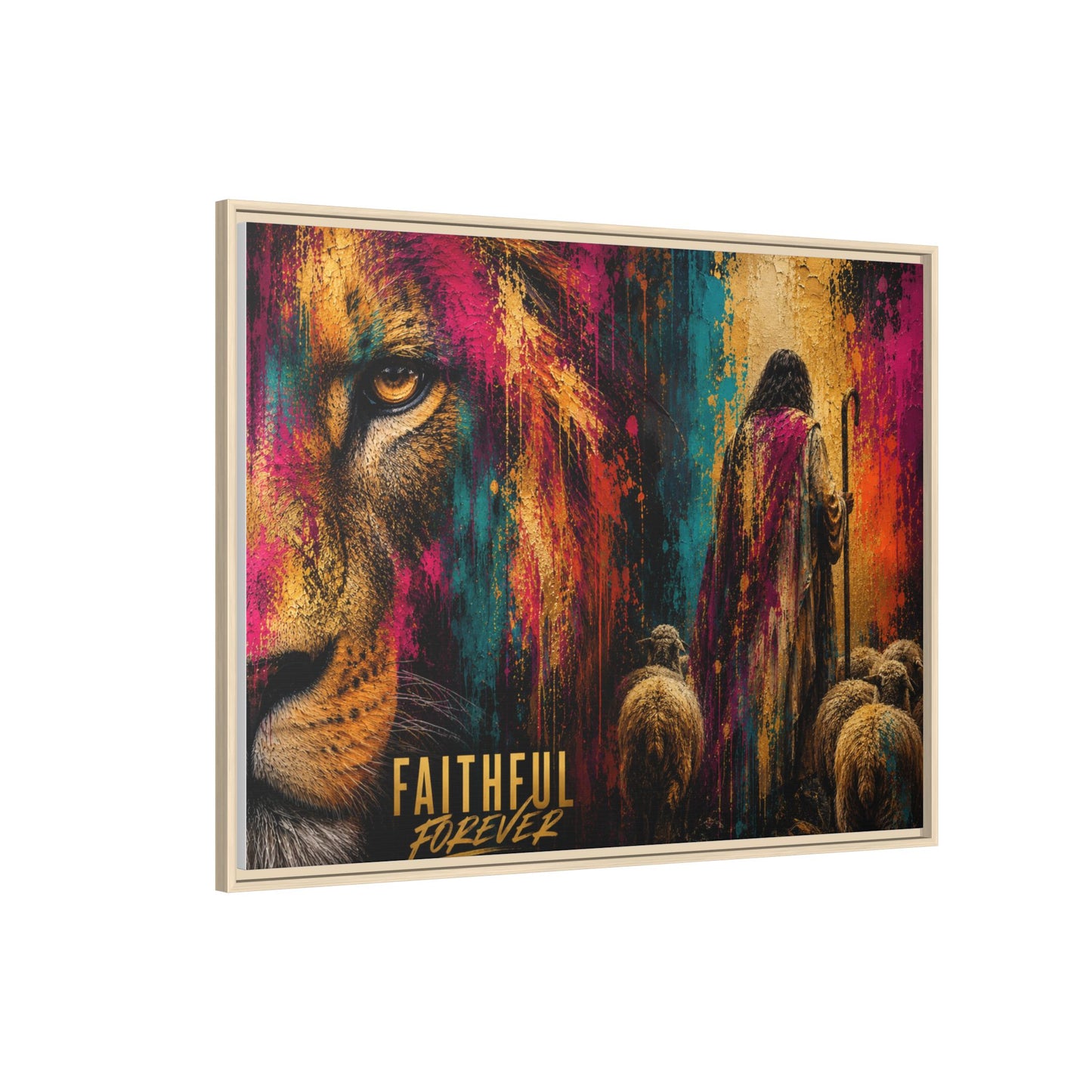 Faithful Forever Wall Art – 40x30 Framed Matte Canvas Portrait