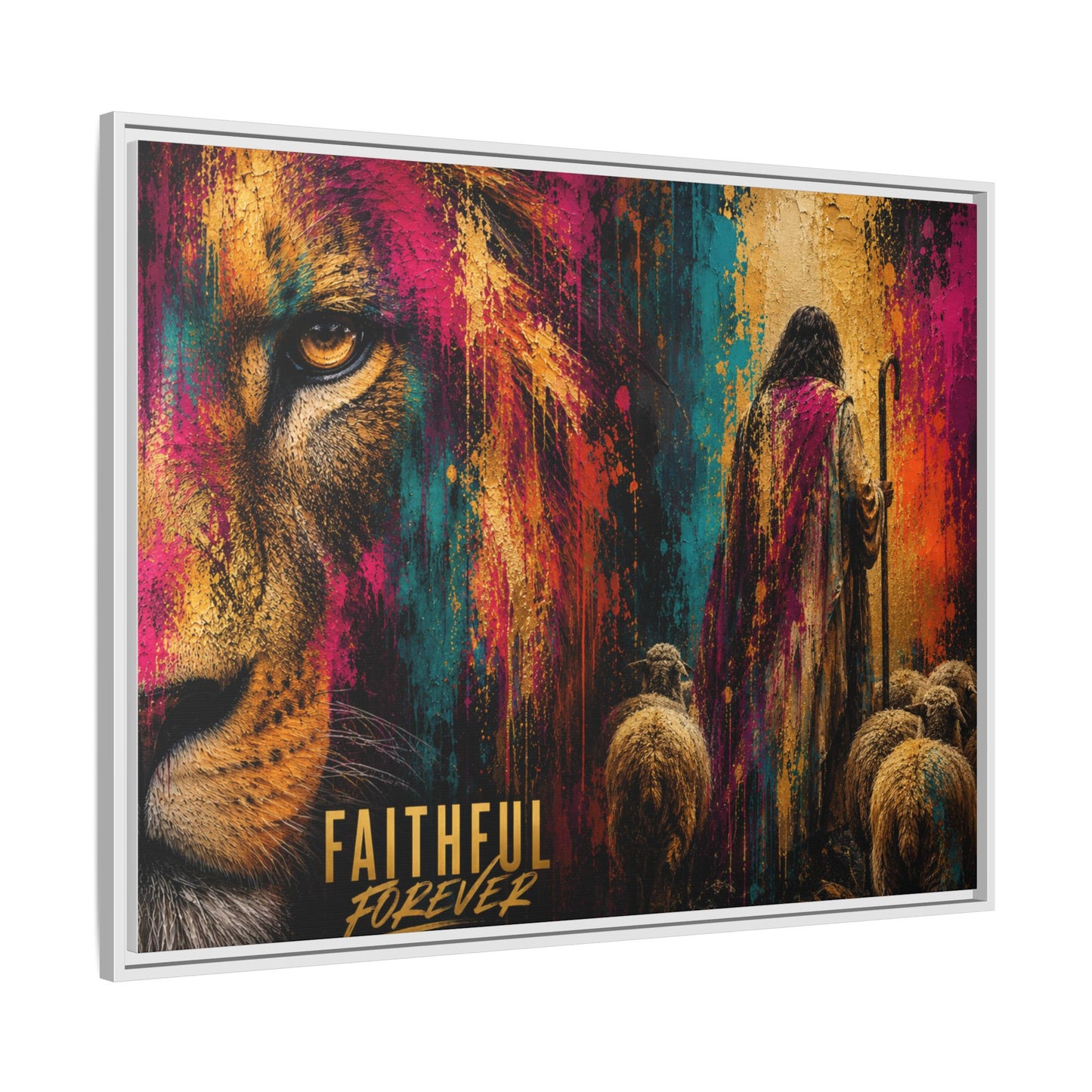 Faithful Forever Wall Art – 40x30 Framed Matte Canvas Portrait