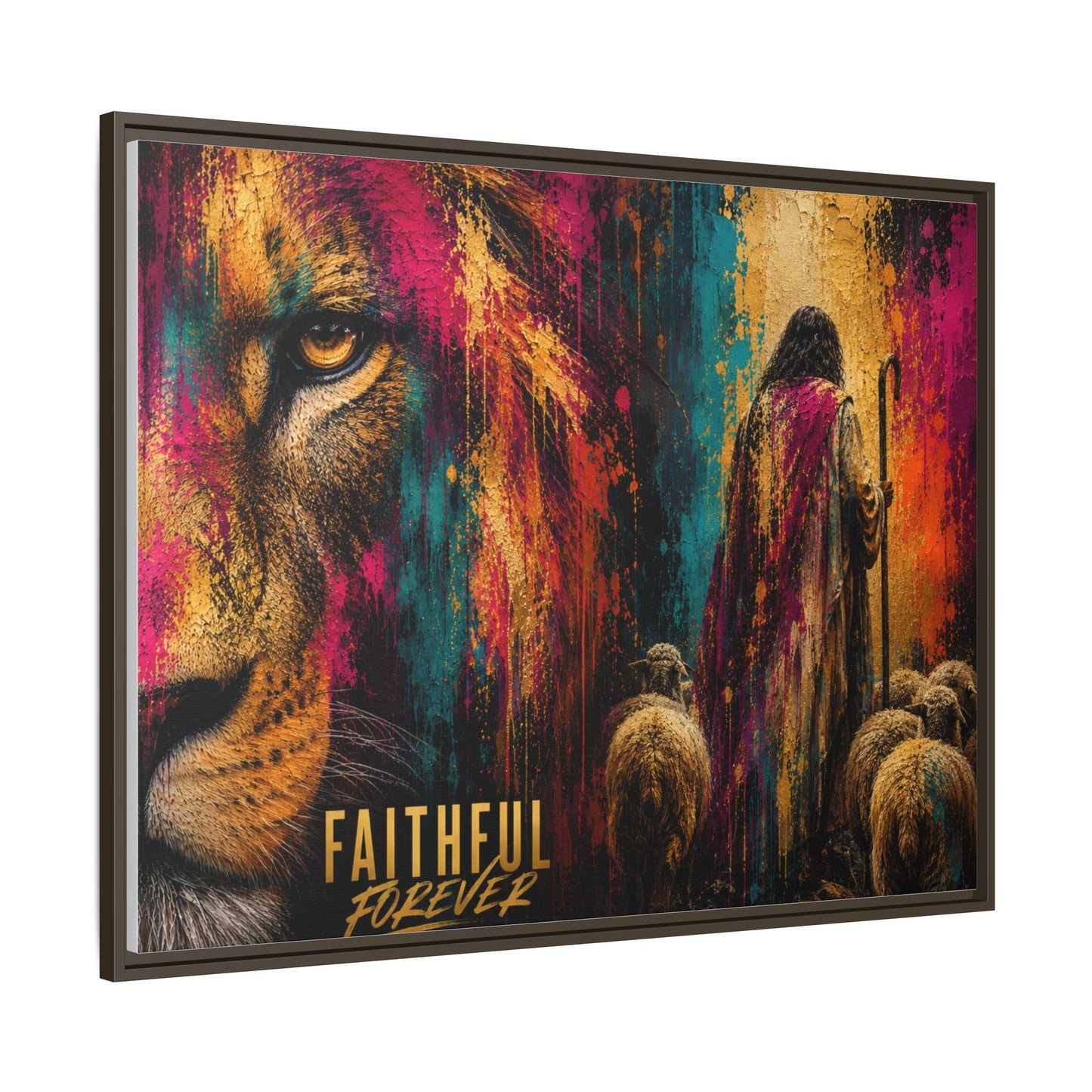 Faithful Forever Wall Art – 40x30 Framed Matte Canvas Portrait