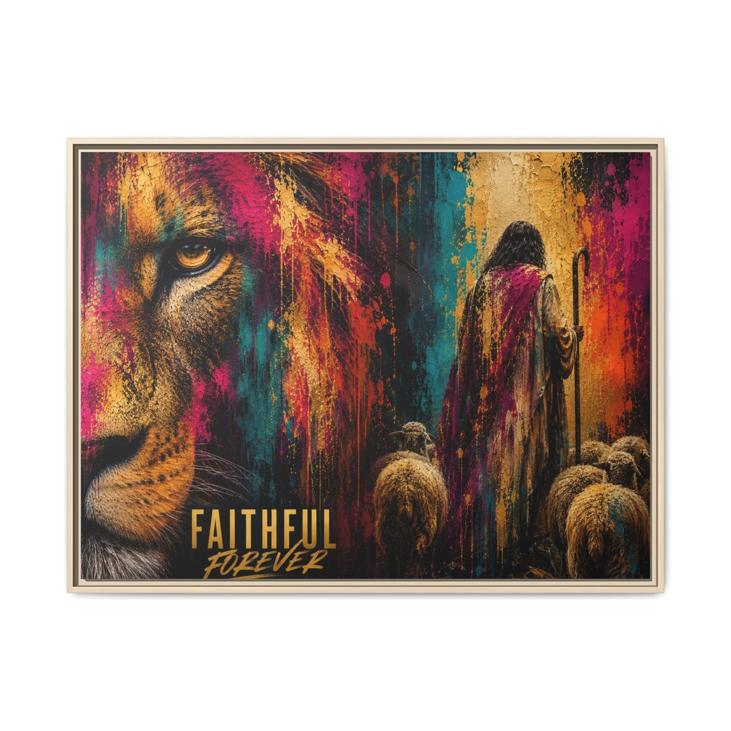 Faithful Forever Wall Art – 40x30 Framed Matte Canvas Portrait
