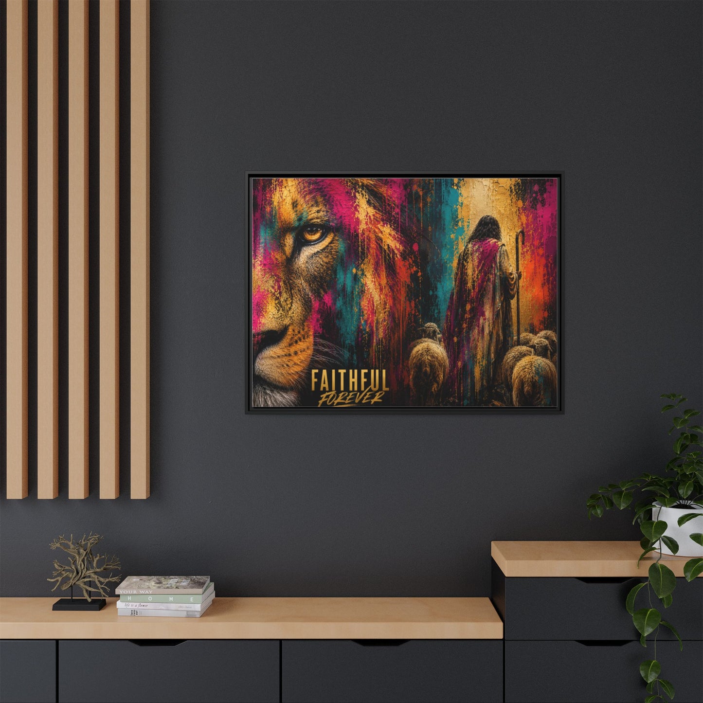 Faithful Forever Wall Art – 40x30 Framed Matte Canvas Portrait