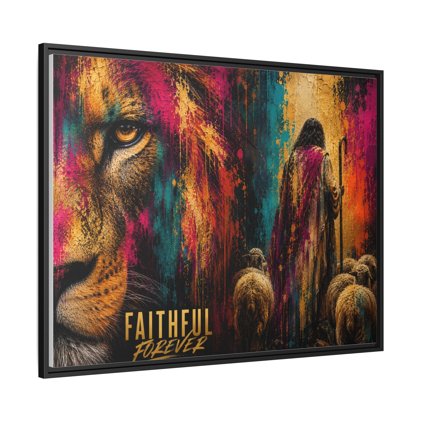Faithful Forever Wall Art – 40x30 Framed Matte Canvas Portrait