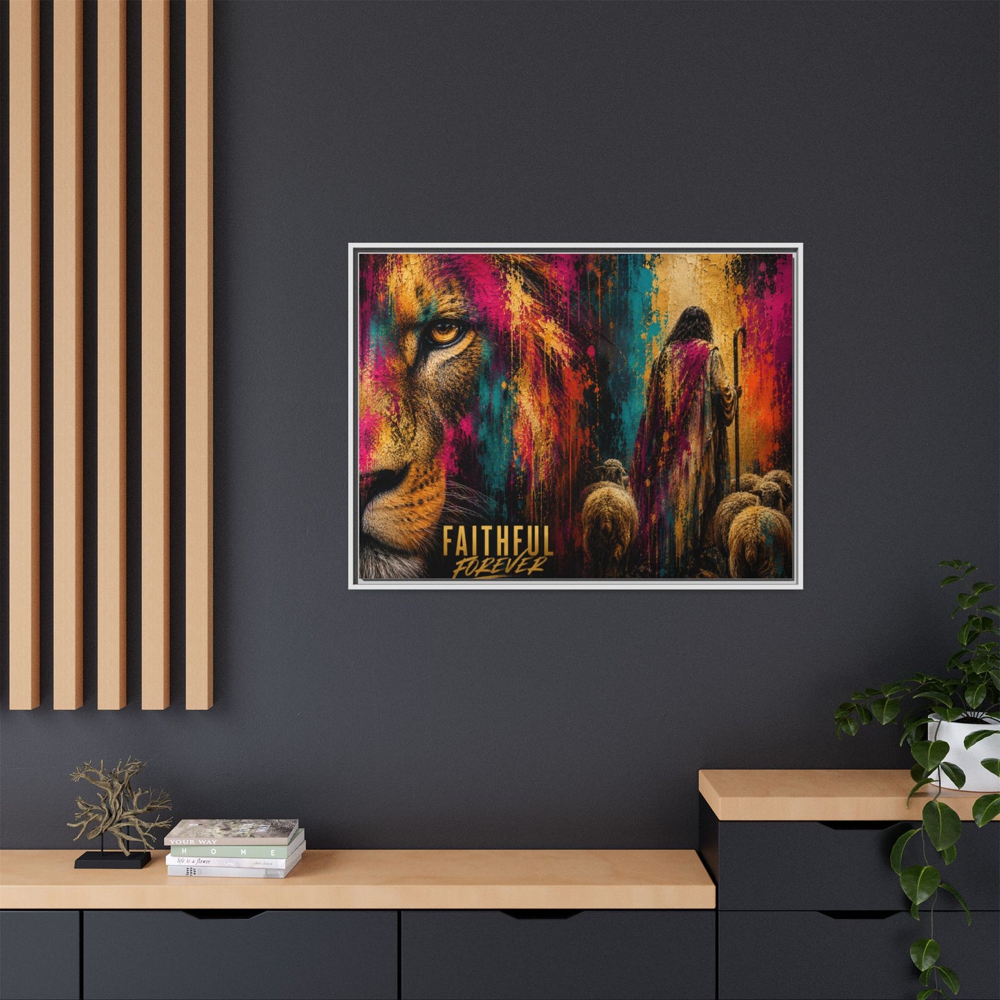Faithful Forever Wall Art – 40x30 Framed Matte Canvas Portrait