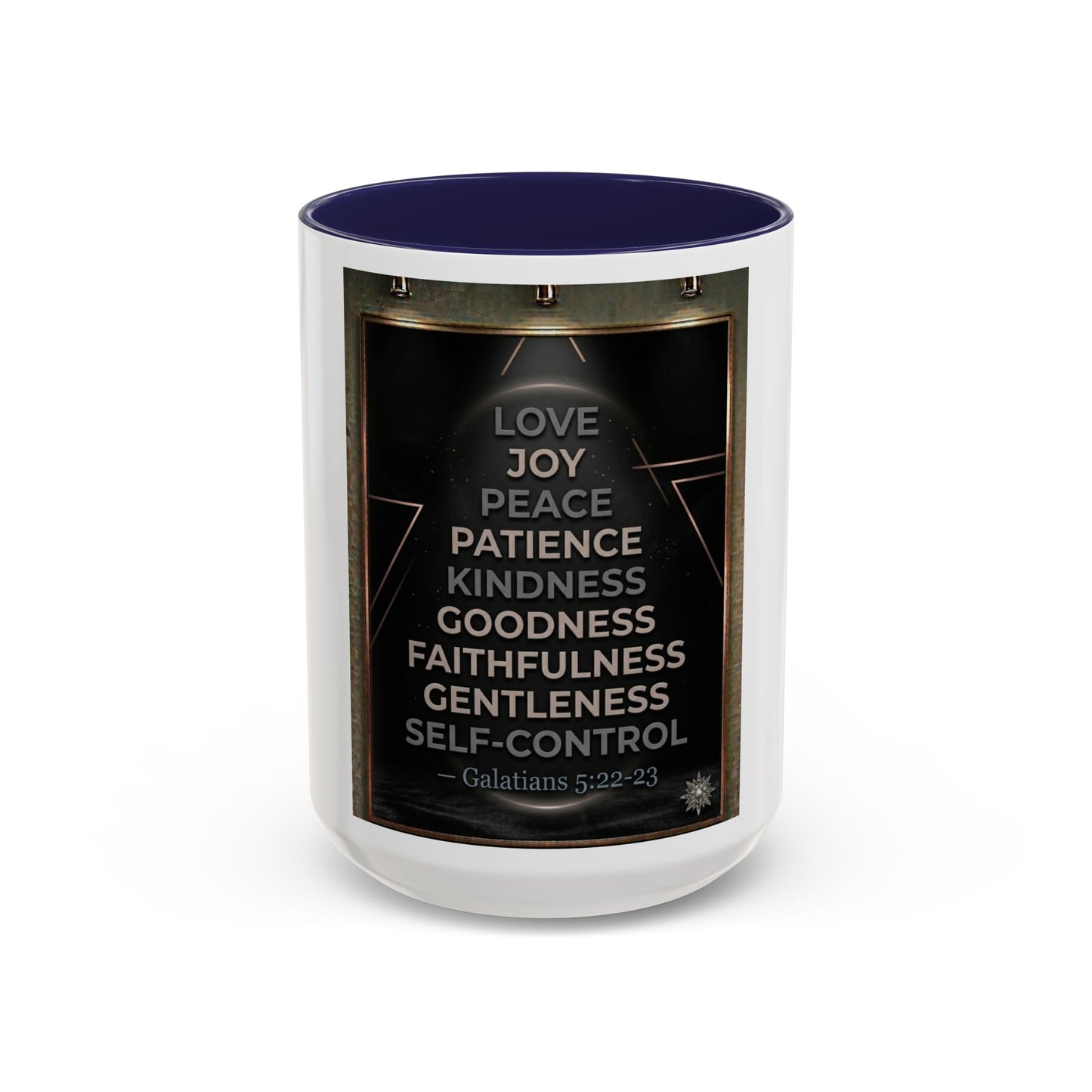 Christian Faith Coffee Mug – Galatians 5:22-23 Fruit of the Spirit Accent Ceramic Mug