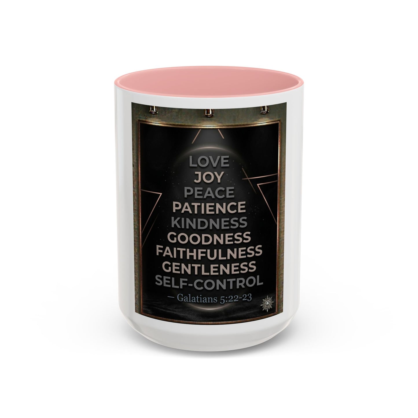 Christian Faith Coffee Mug – Galatians 5:22-23 Fruit of the Spirit Accent Ceramic Mug