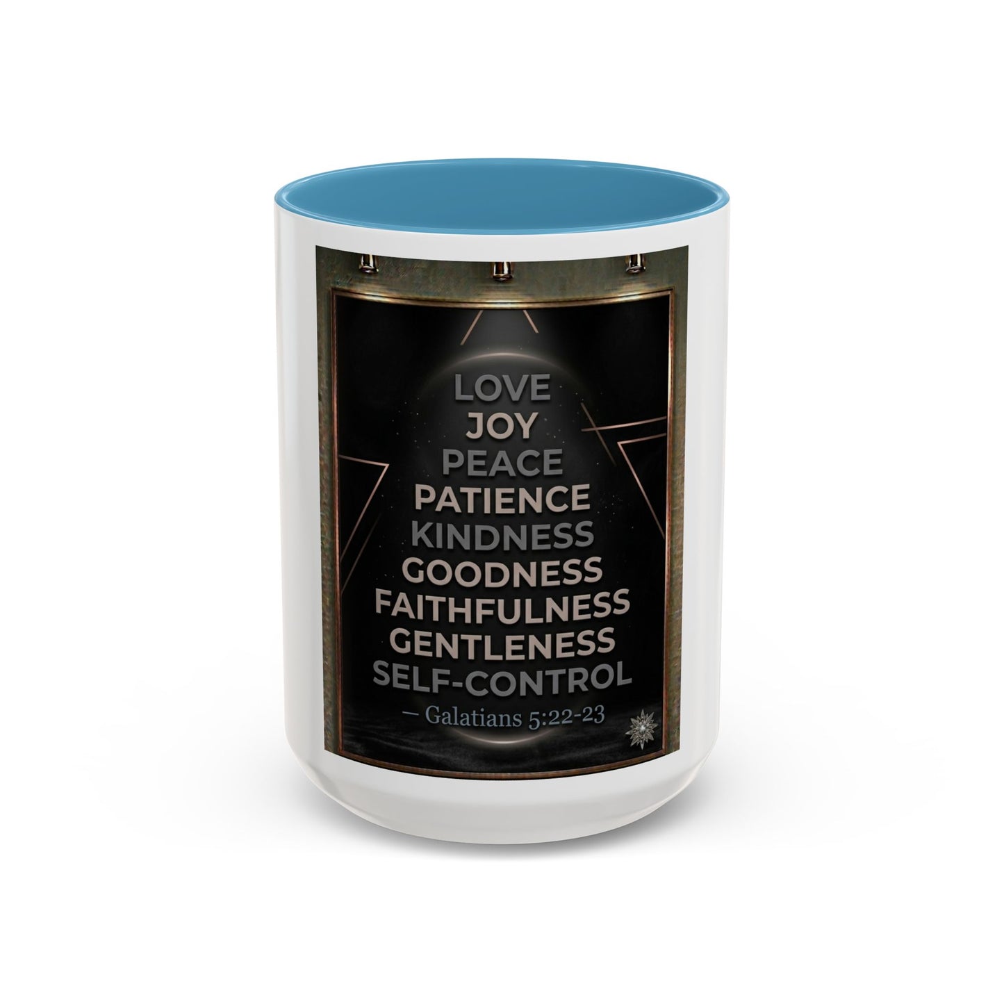 Christian Faith Coffee Mug – Galatians 5:22-23 Fruit of the Spirit Accent Ceramic Mug