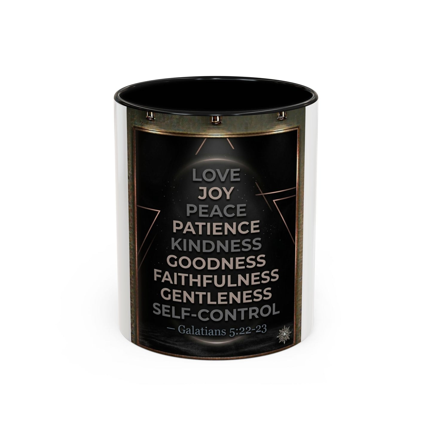 Christian Faith Coffee Mug – Galatians 5:22-23 Fruit of the Spirit Accent Ceramic Mug