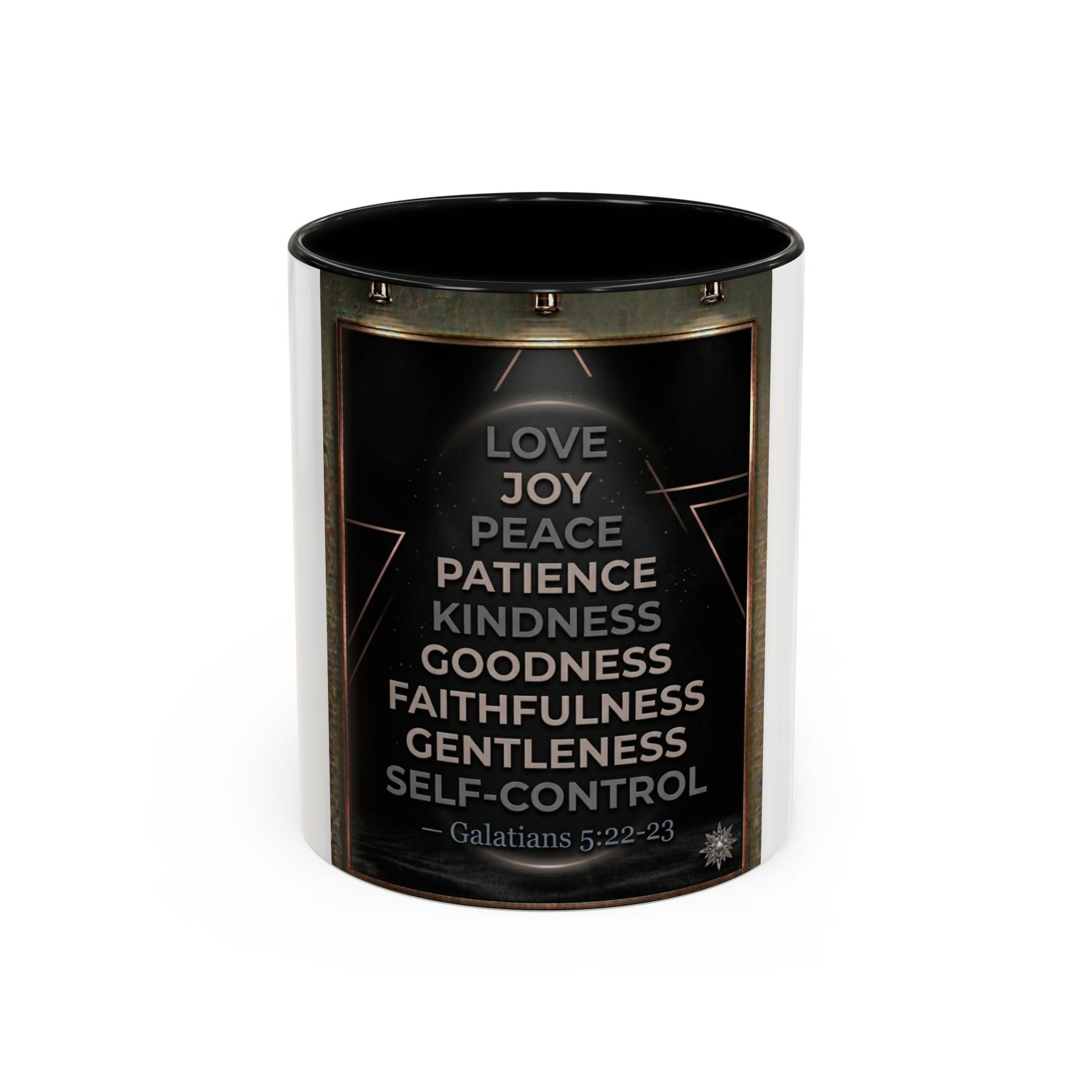 Christian Faith Coffee Mug – Galatians 5:22-23 Fruit of the Spirit Accent Ceramic Mug