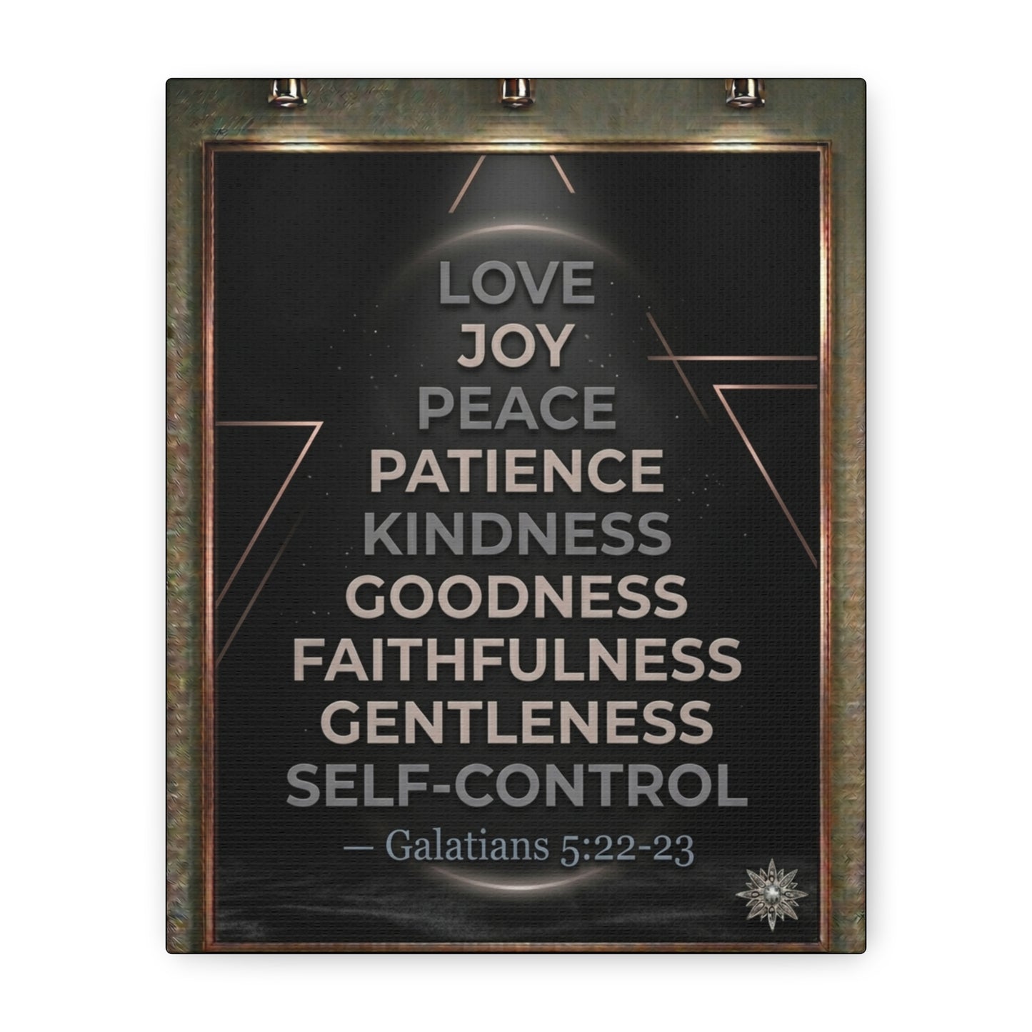 Fruits of the Spirit Wall Art – 8x10 Framed Matte Canvas Portrait