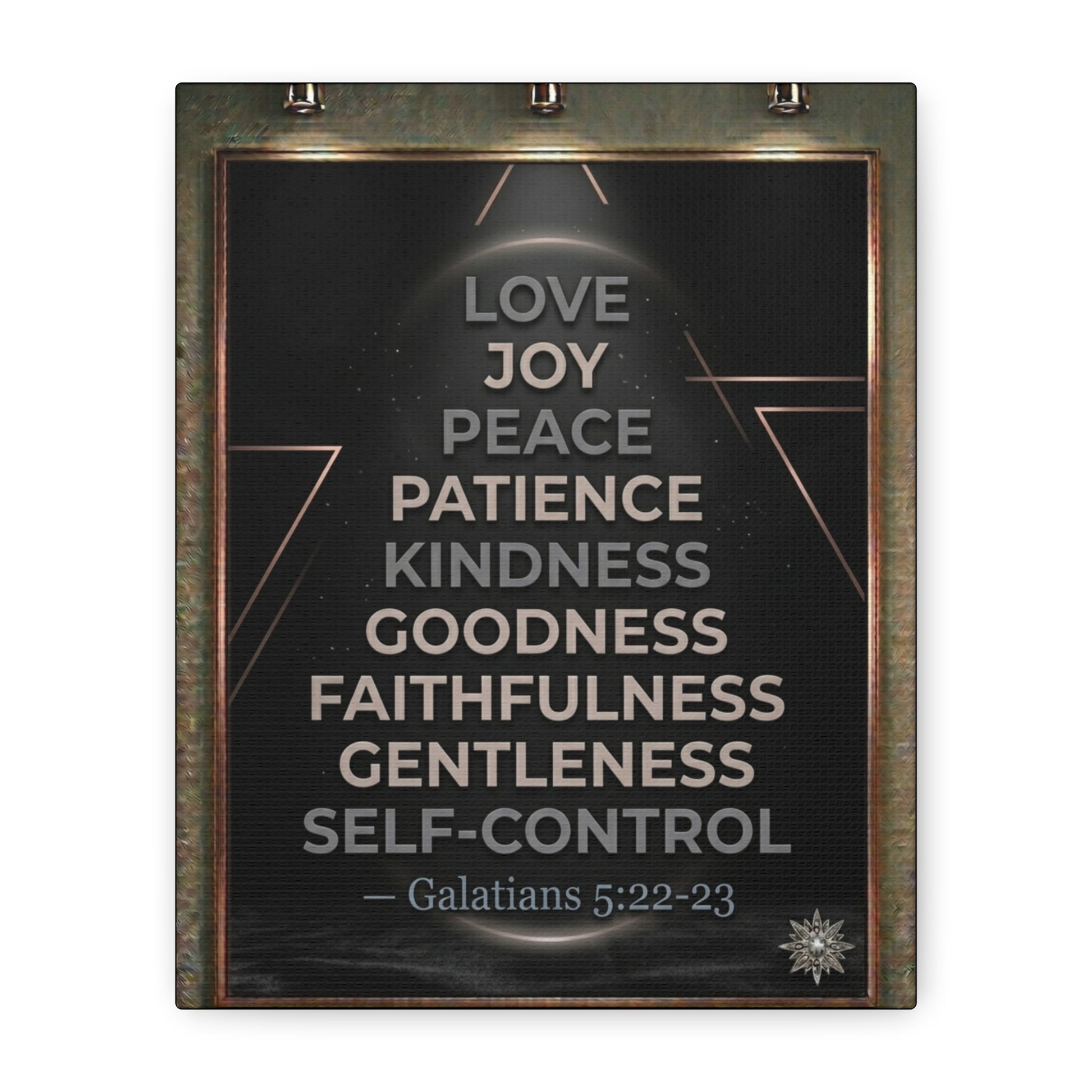 Fruits of the Spirit Wall Art – 8x10 Framed Matte Canvas Portrait
