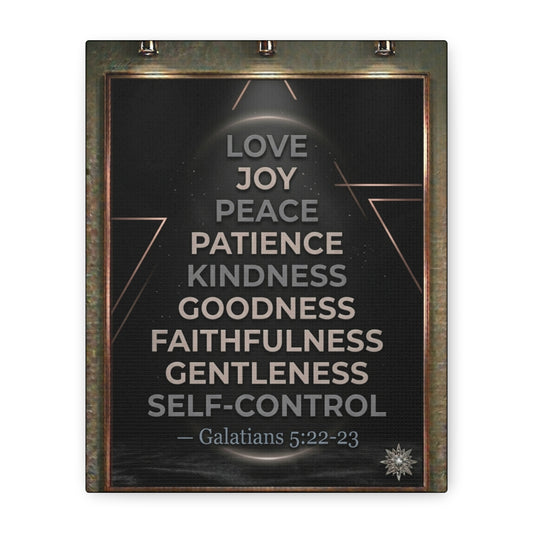 Fruits of the Spirit Wall Art – 8x10 Framed Matte Canvas Portrait