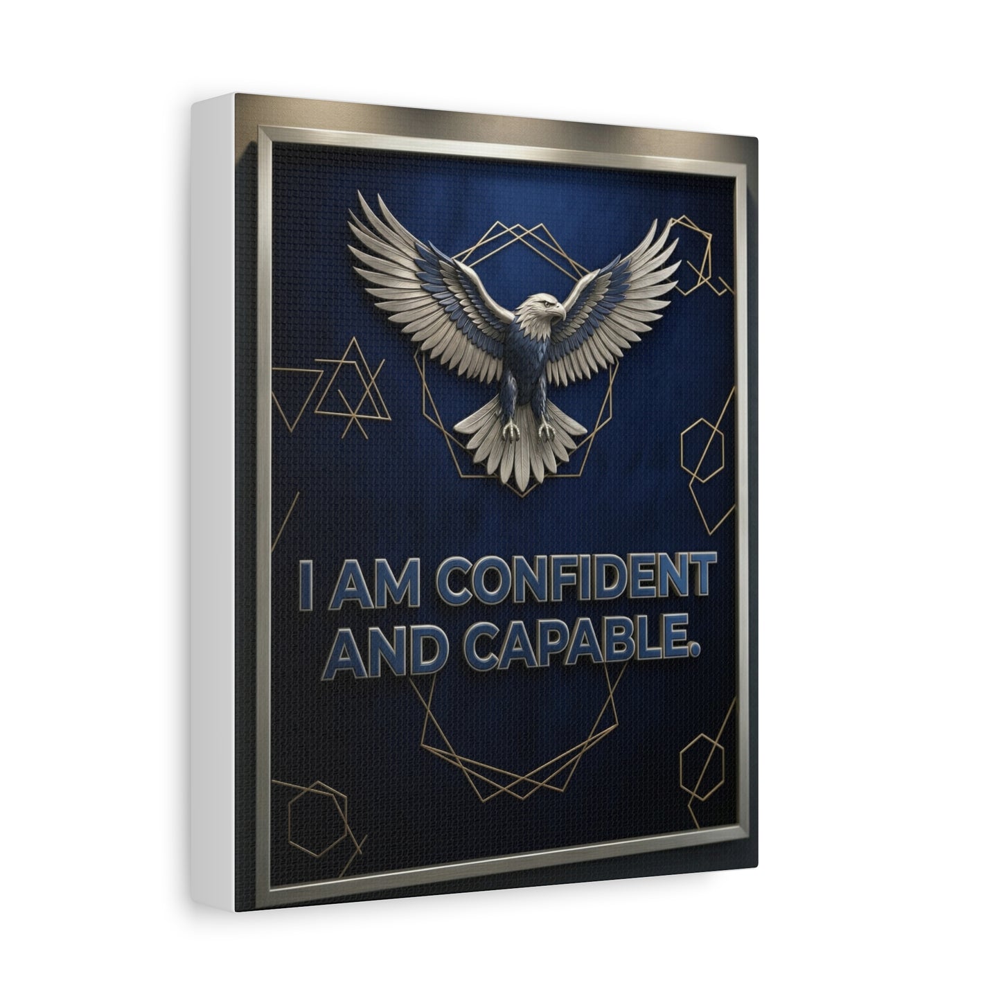 I Am Confident and Capable Wall Art – 8x10 Framed Matte Canvas Portrait