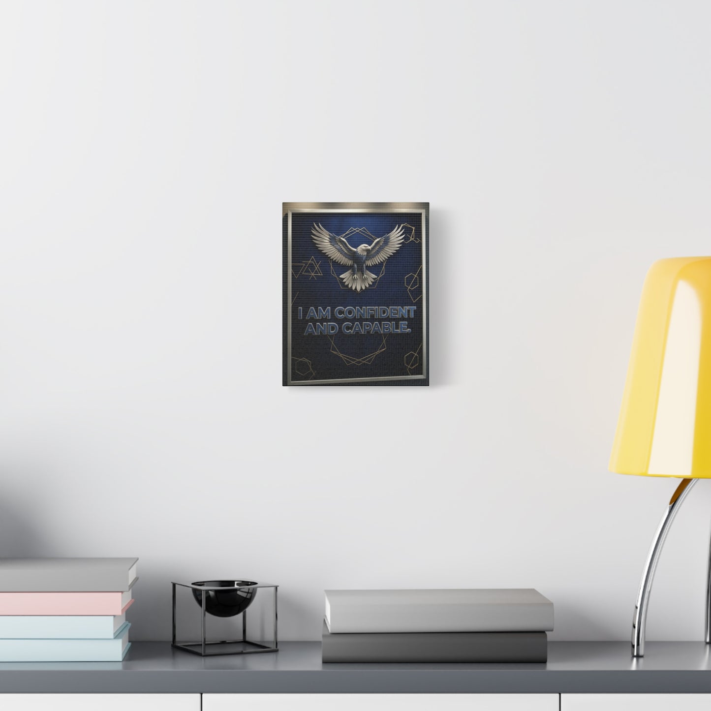 I Am Confident and Capable Wall Art – 8x10 Framed Matte Canvas Portrait