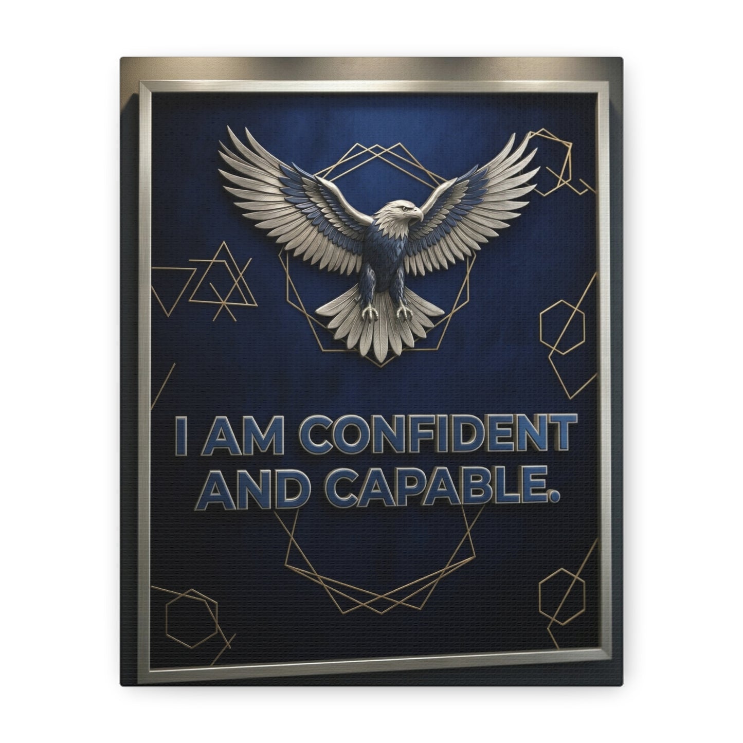 I Am Confident and Capable Wall Art – 8x10 Framed Matte Canvas Portrait