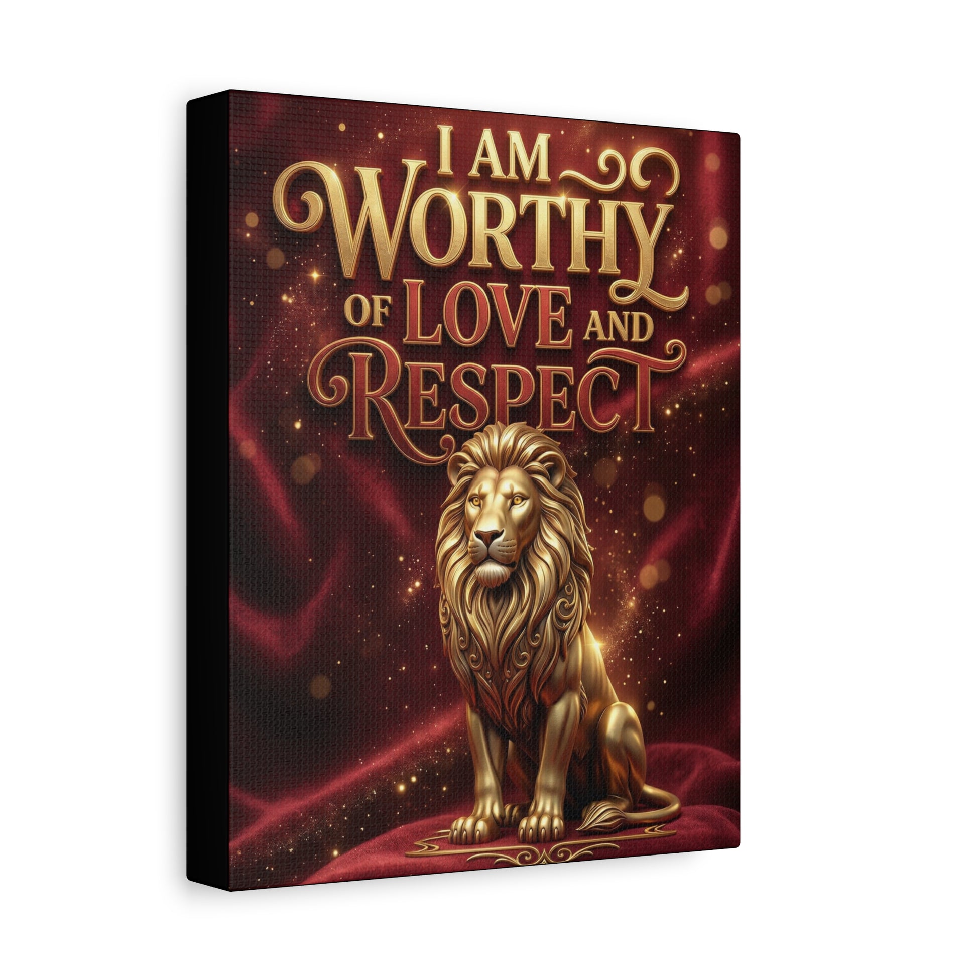 I Am Worthy of Love and Respect Wall Art – 8x10 Framed Matte Canvas Portrait