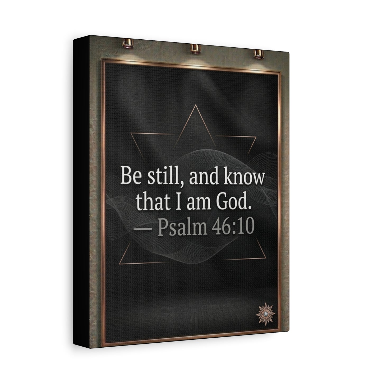 Psalm 46:10 Wall Art – 8x10 Framed Matte Canvas Portrait2