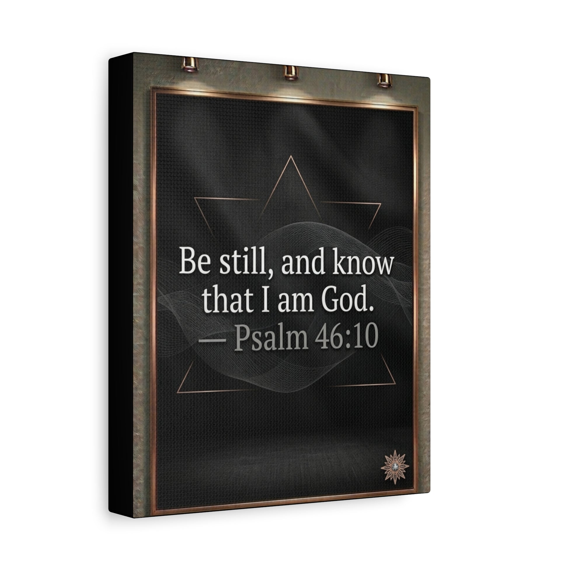 Psalm 46:10 Wall Art – 8x10 Framed Matte Canvas Portrait2