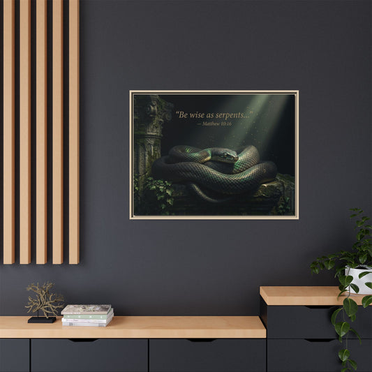 Serpent Wall Art – 40x30 Framed Matte Canvas Portrait