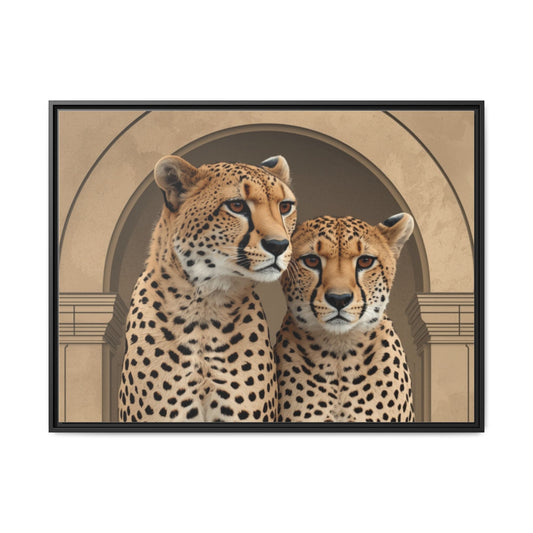 Zebra herd wall art 40x30 framed matte canvas portrait at golden sunset