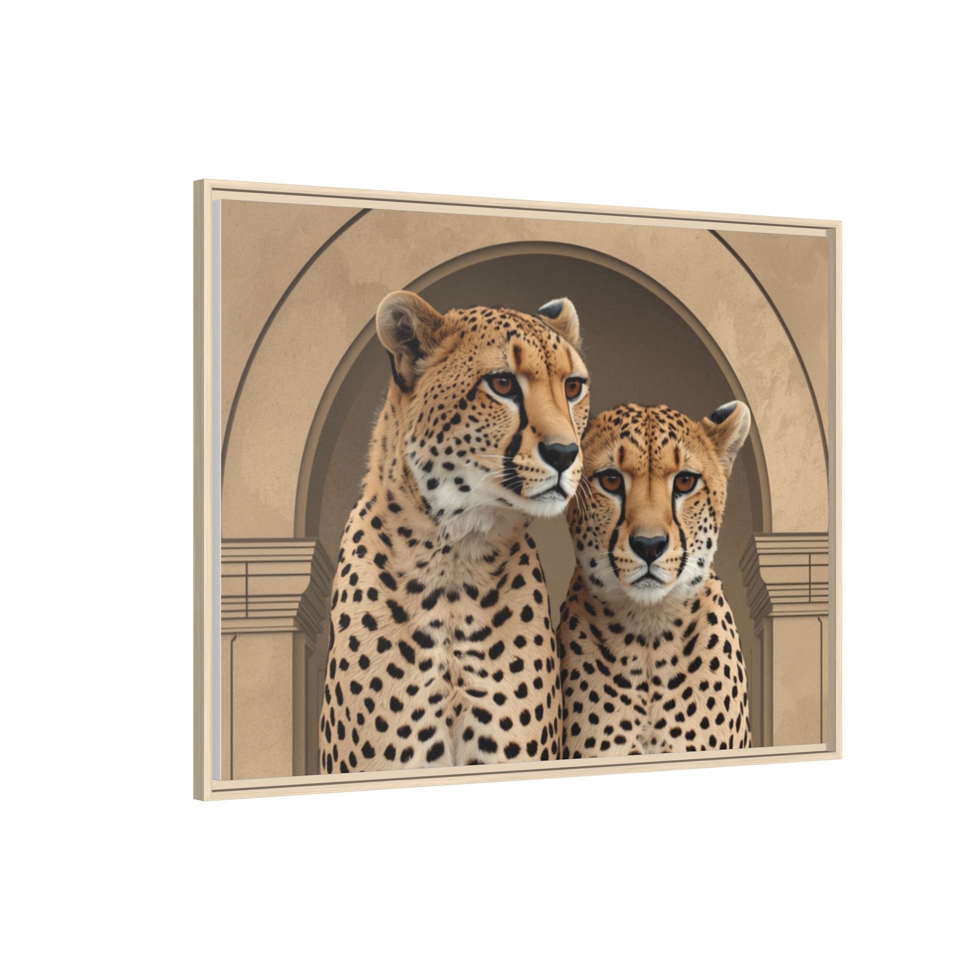 Zebra herd wall art 40x30 framed matte canvas portrait at golden sunset