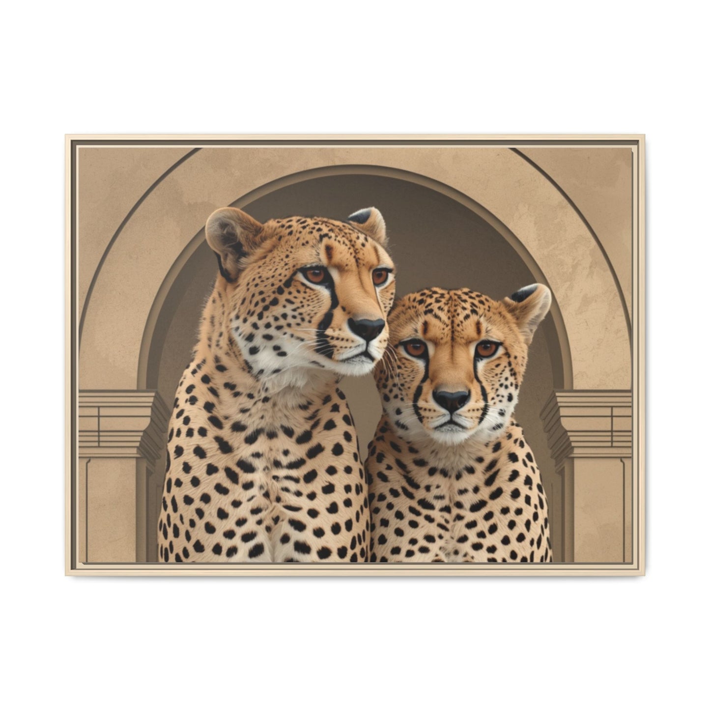 Zebra herd wall art 40x30 framed matte canvas portrait at golden sunset