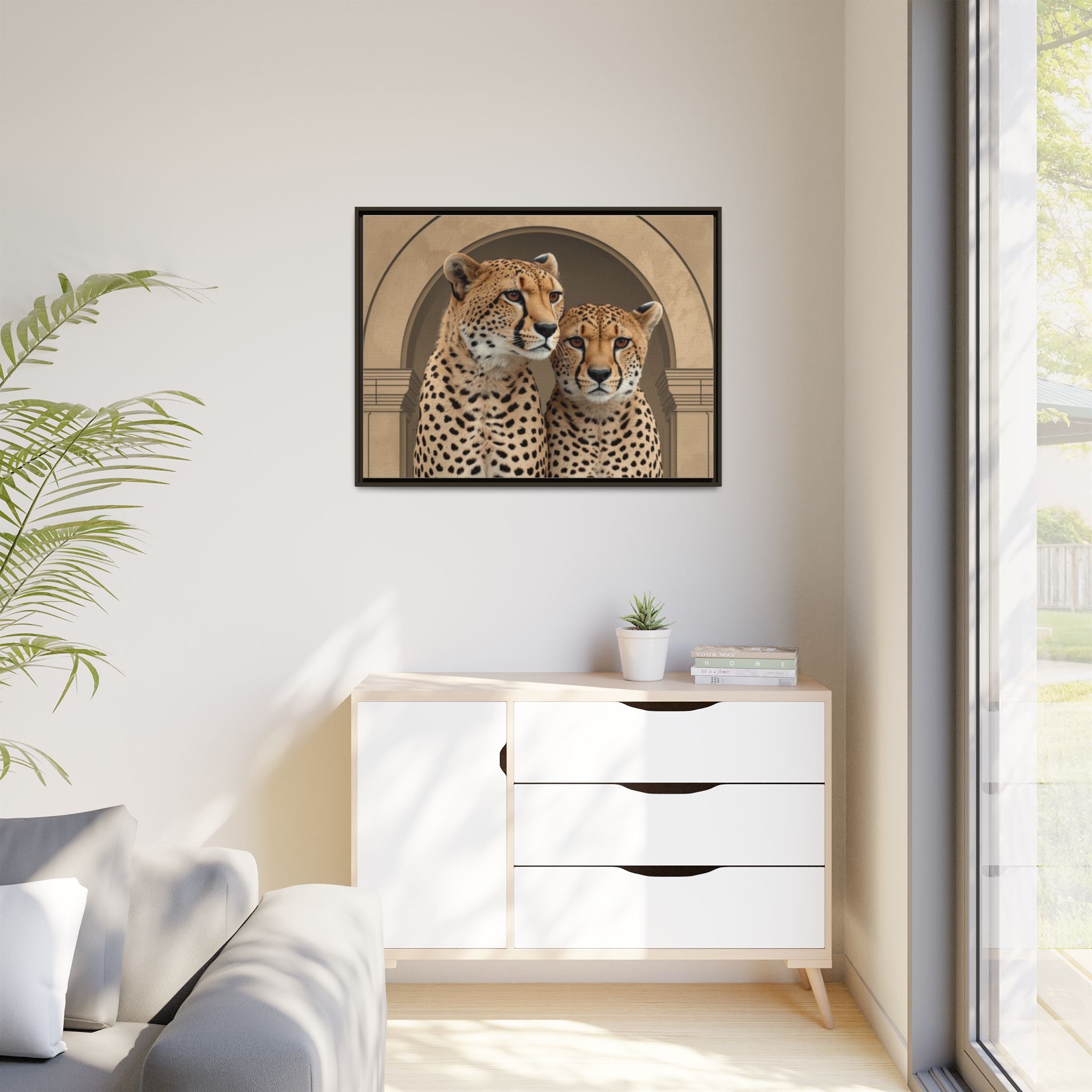 Zebra Herd Wall Art 40x30 Framed Matte Canvas | Safari – Boss